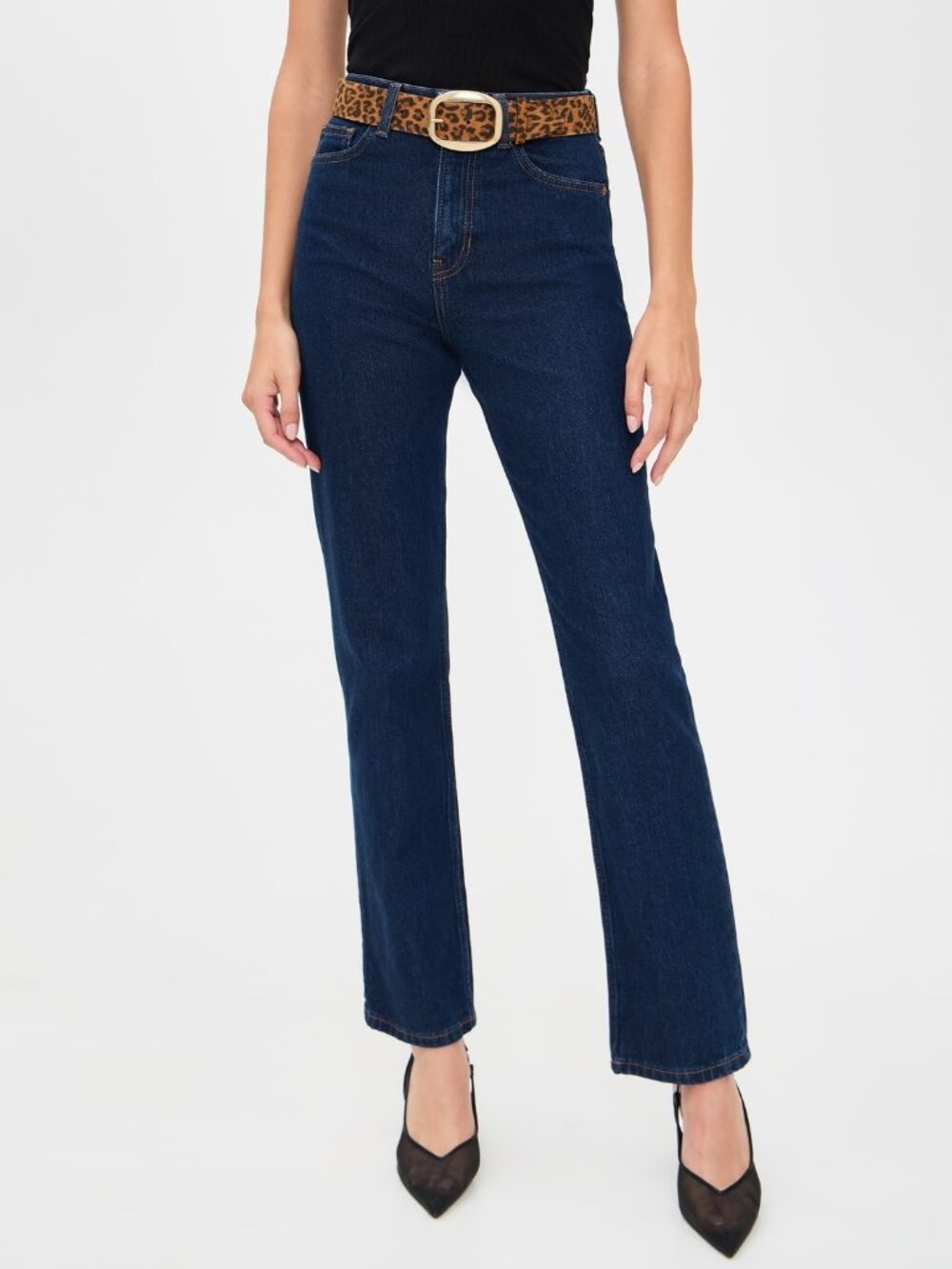 NWT Reformation "Jax" Stretch High Rise Straight Jeans